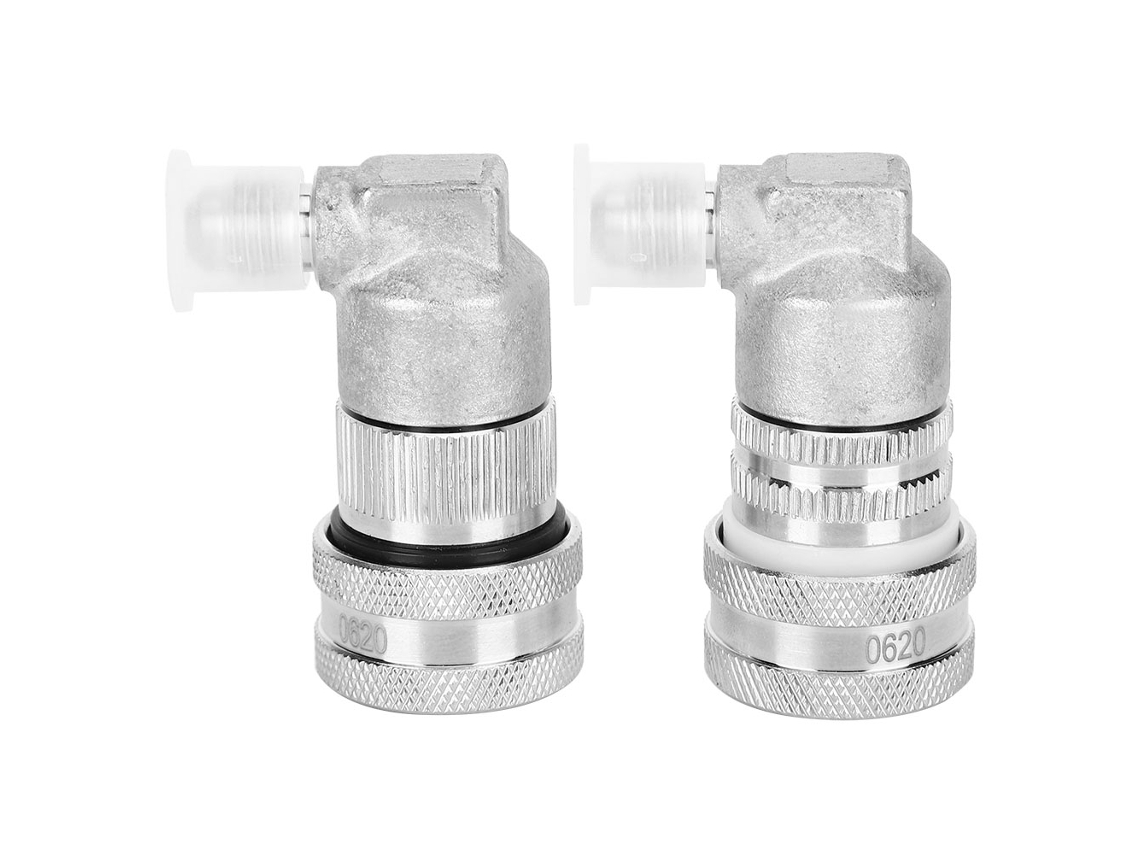 2 Piezas Adaptador De Acoplador De Barril Con Conector Rápido Dispensador Acero Inoxidable Ball-lock Mfl 1/4 Pulgada