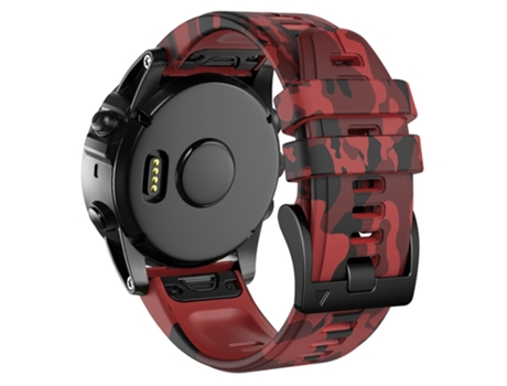 Correa de Silicona liberación rápida para Garmin Descent G1/Instinct 2/Epix Gen2 - camuflaje rojo