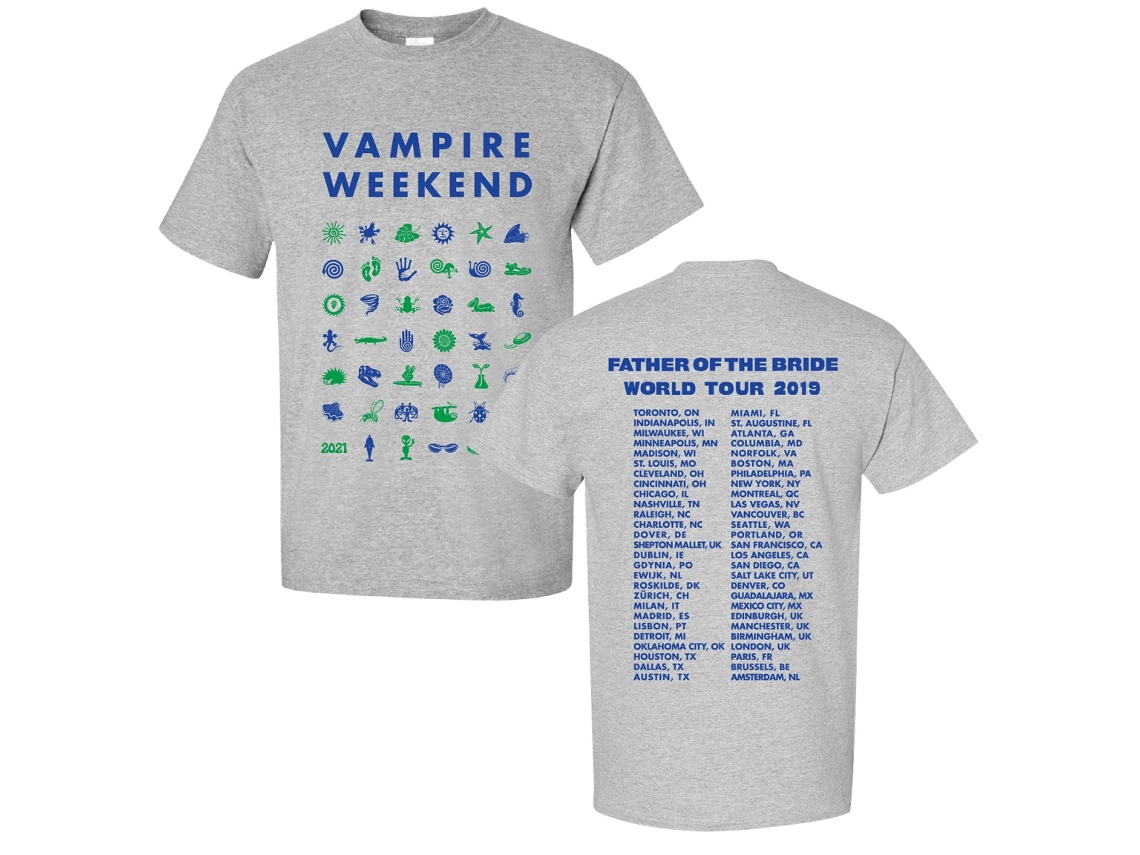 Vampire Weekend S/s Symbol Tour T-shirt Rockinstone Unisex Adults Best Sellers Size:s