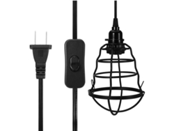 Rebe-soporte De Bombilla E27 E26 Con Cable Y Red De Hierro Para Lámparas De Colgante