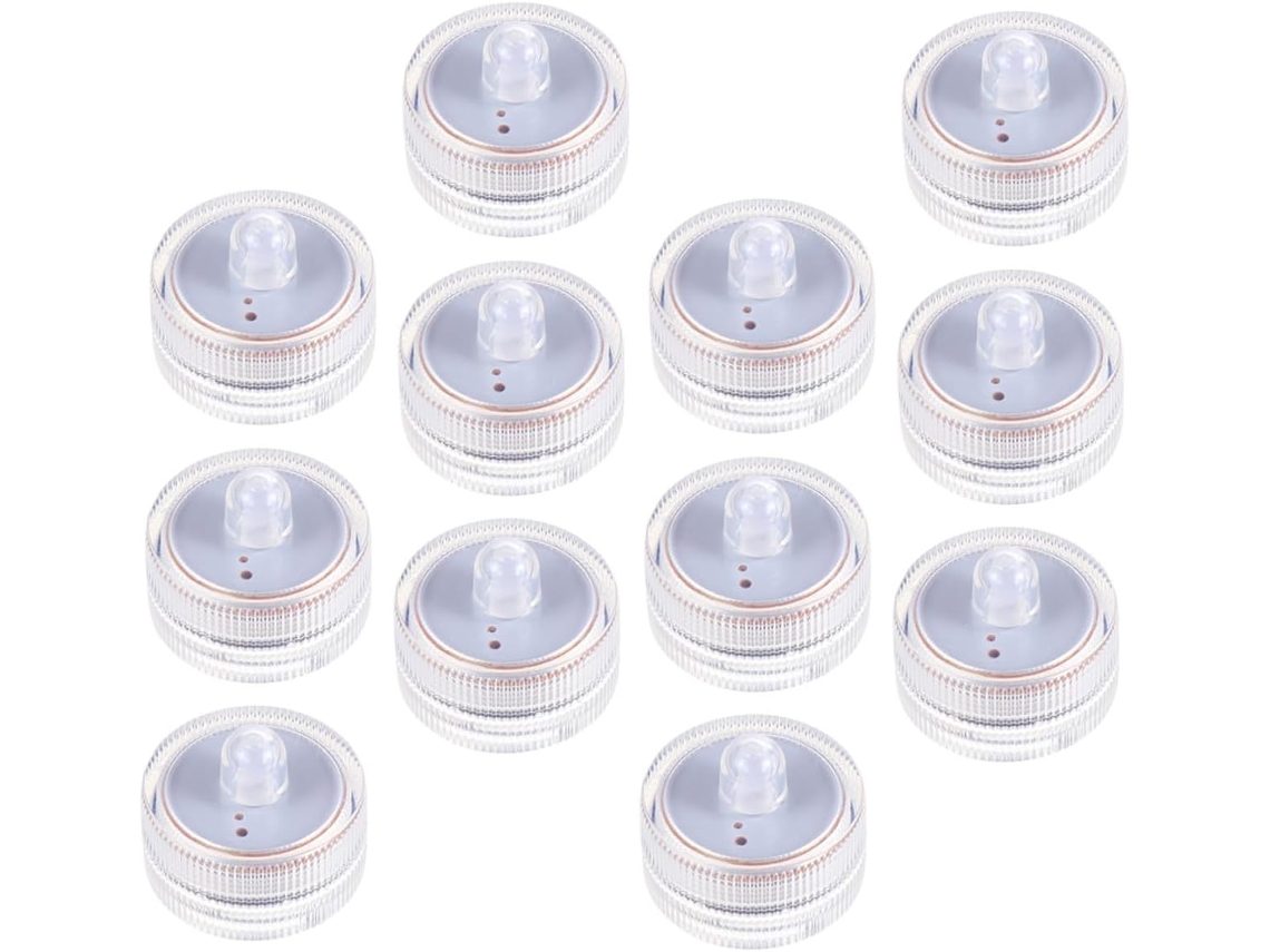 Juego de 12 velas LED impermeables con luz para decoración de fiestas e iluminación nocturna, lámpara Gokoco