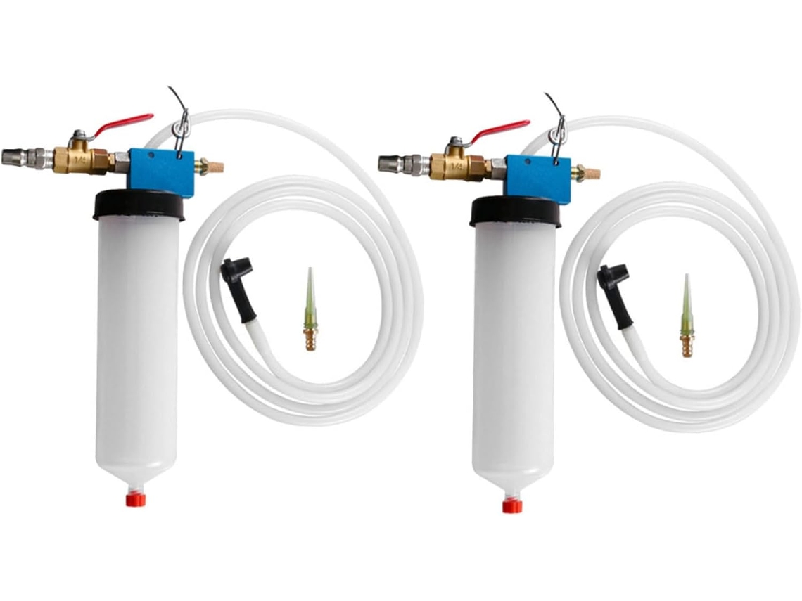 Kit De Purga De Líquido De Frenos, 2 Piezas, Con Bomba De Vacío, Extractor Neumático Y Adaptador.