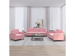 Maison Exclusive - Juego De Sofás 3 Piezas Terciopelo Rosa