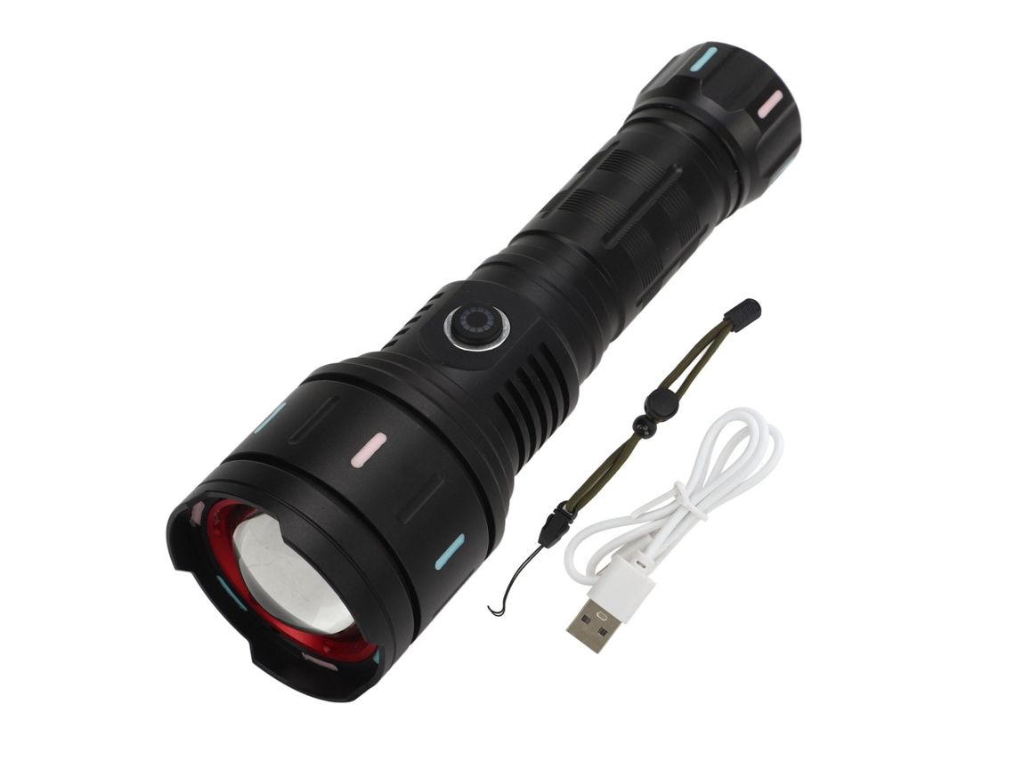 Rebe-linterna Led Ultra Brillante 10000lm Recargable Zoom Resistente Al Agua Antorcha Portátil Para Camping Emergencias