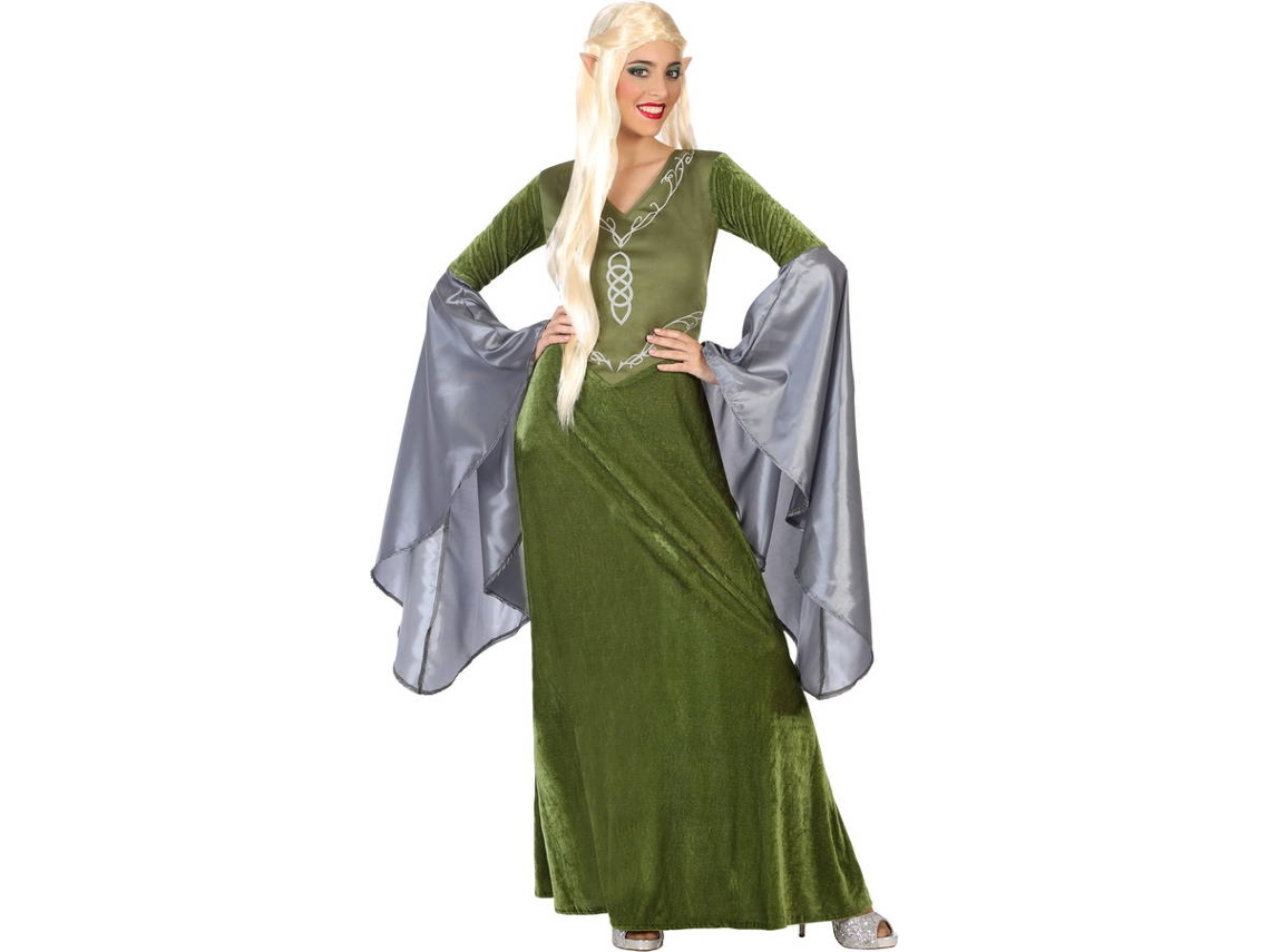 Disfraz de Mujer DISFRAZZES Elfa Verde (Talla: S)