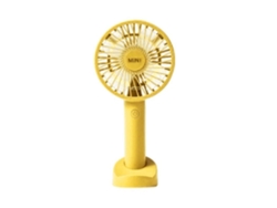 Ventilador Portátil De 1200 Mah Con Base Usb Recargable, Regalo De Escritorio, Graduación, Amarillo Maíz.