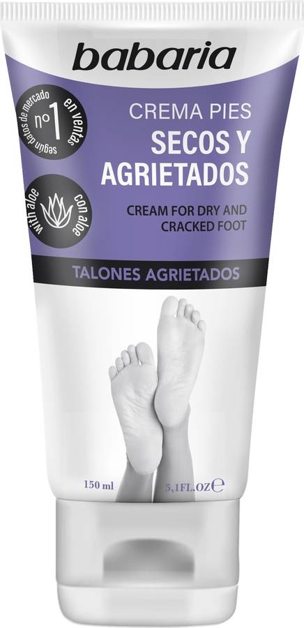 Crema para Pies BABARIA Aloe Vera Pies Secos Y Agrietados (150 ml)