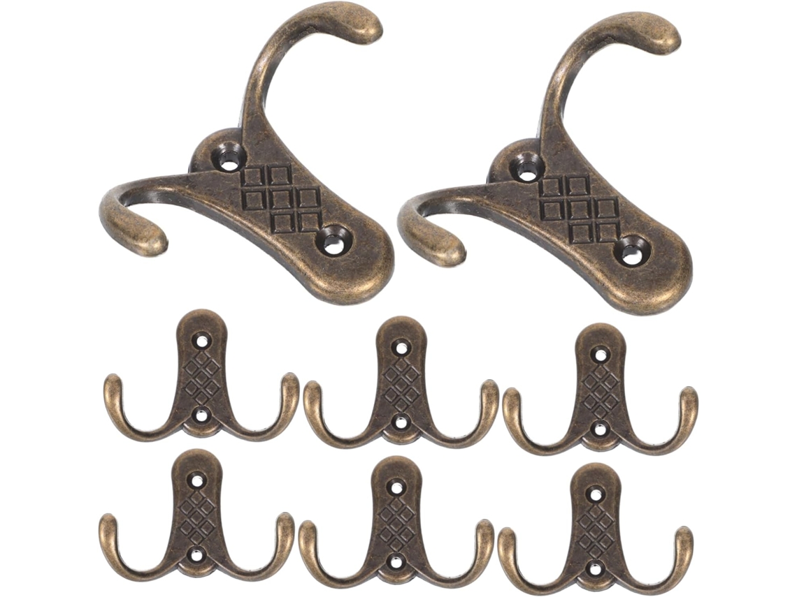 Juego de 8 ganchos de pared para armarios de baño, ganchos vintage para colgar abrigos, para