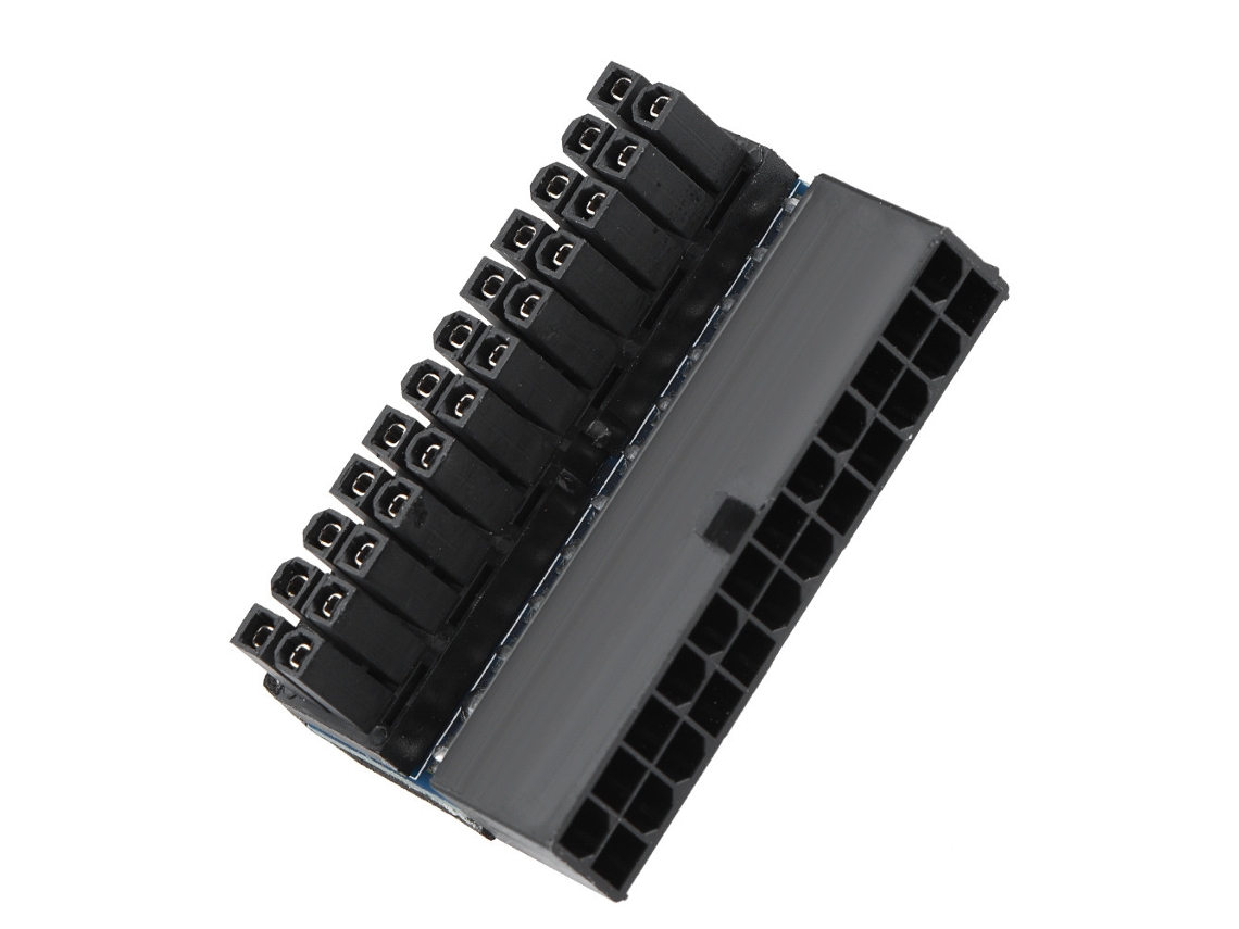 5 Piezas De Conector Adaptador De 24 Pines A 24 Pines En Ángulo Recto Atx Para Fuente De Alimentación De Pc De Escritorio