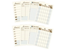Juego Agenda Portátil 8 Piezas Práctico Gestión Calendario Escolar Profesional Herramienta Estudiantes Adultos