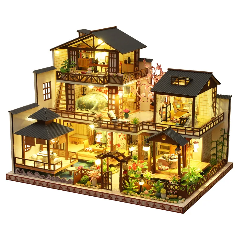 Maqueta De Edificio De Madera En 3d, Kit De Casa En Miniatura