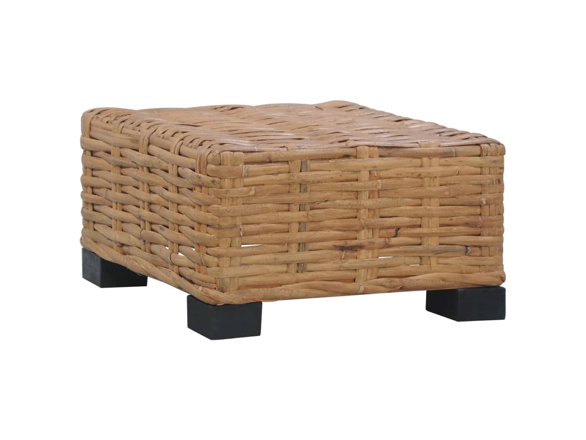 Mesa de Centro de Apoyo 47X47X28 Cm Mimbre Natural