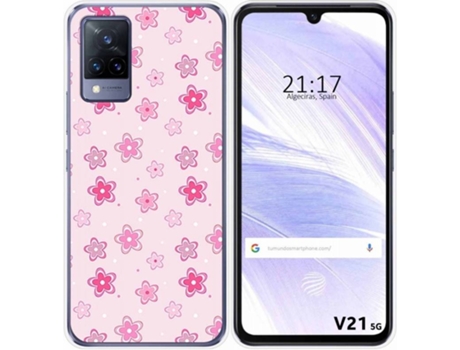 Carcasa Vivo V21 5G TUMUNDOSMARTPHONE Flores Multicolor