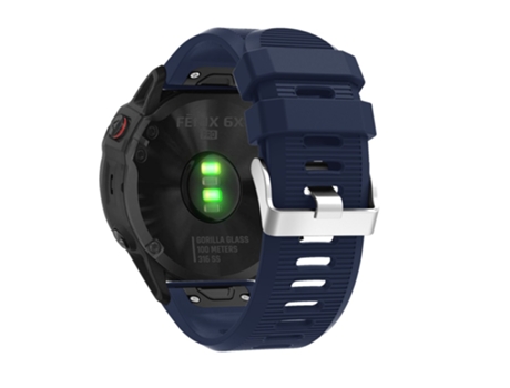 Correa de Silicona grano cruzado para Garmin Fenix 7X/6X Sapphire GPS/6X Pro/6X GPS/5X GPS/5X Plus - azul oscuro