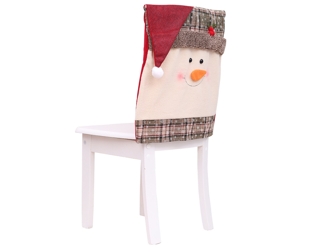 Funda De Silla De Navidad Papá Noel Muñeco De Nieve Decoración Funda Para Sillas De Tela No Tejida