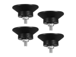 Soportes 4 Goma Roscados M6 Antivibración Lavadoras Muebles