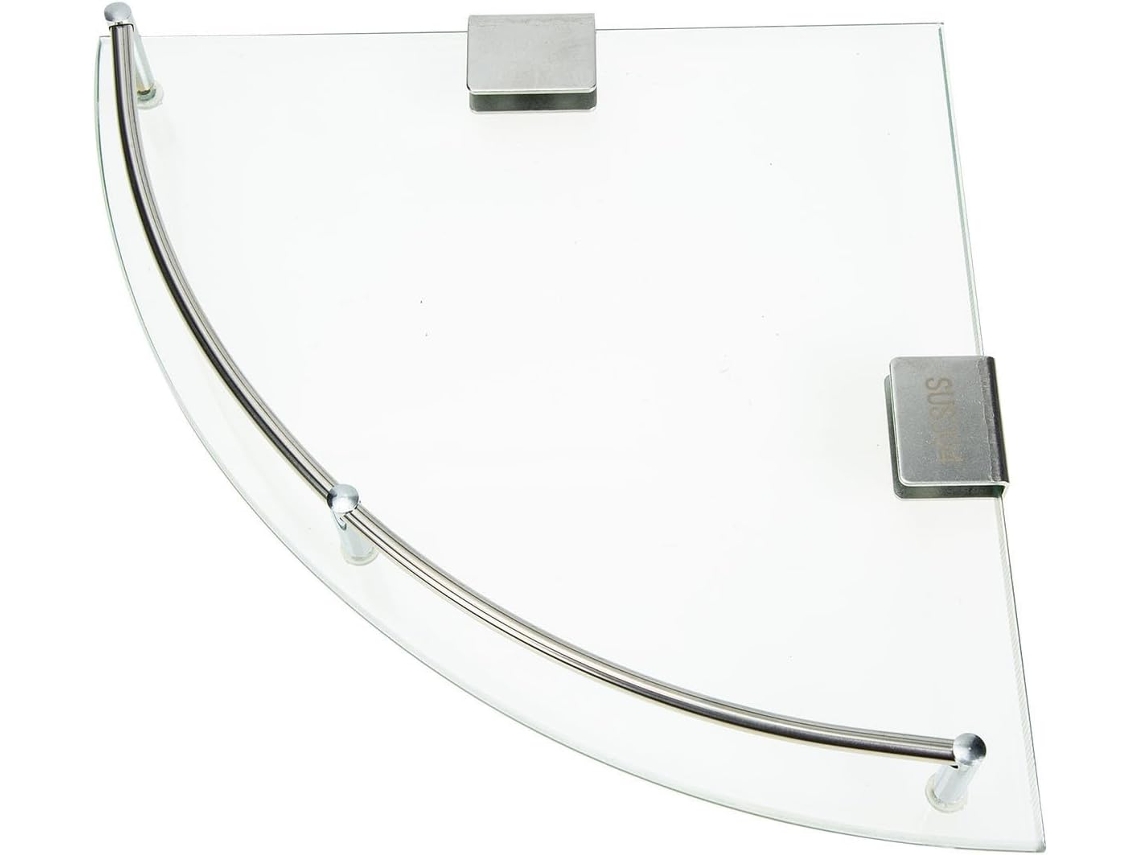 Juego Estantes Pared Vidrio Templado Organizador Artículos Tocador Montado Esquina Cocina Balcón Requiere