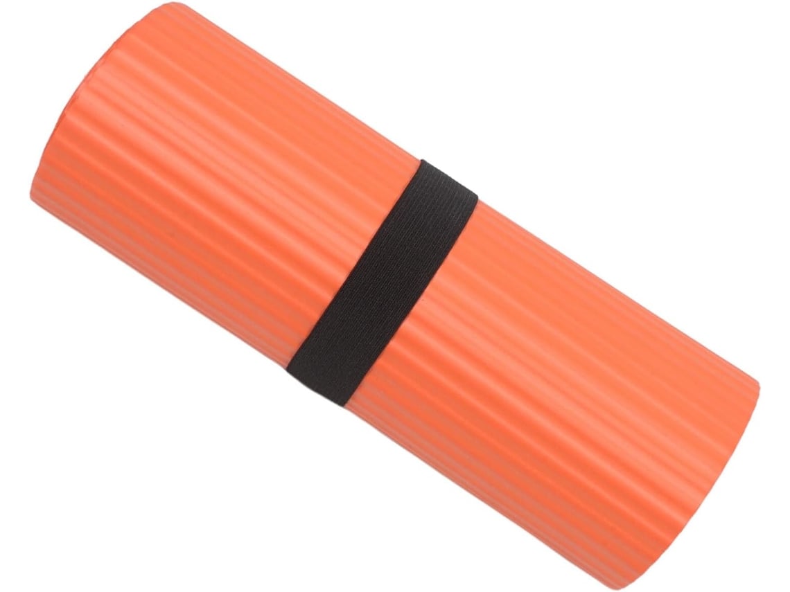 Esterilla de yoga antideslizante de color naranja, de 60x25x1 cm, acolchada, para usar en gimnasios, para hacer ejercicio y en casa.