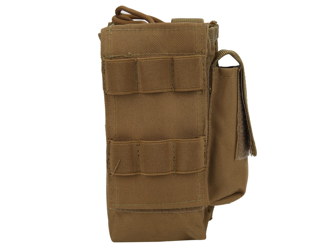 Esta mini radio Molle impermeable en color beige