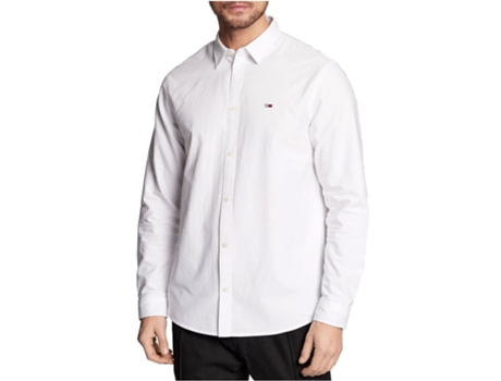 Camisa TOMMY JEANS Algodón Reciclado Hombre (XXL - Blanco)