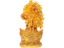 Adorno de árbol de cristal plateado, exquisita decoración de bonsái para la oficina, atrae la prosperidad, Prop GOKOCO