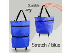 Bolsa de compras portátil con ruedas, remolcable, telescópica, con ruedas, carrito de supermercado plegable trasero de GOKOCO (modelo 2025).