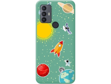 Carcasa para TCL 30 SE TUMUNDOSMARTPHONE Silicona Líquida Dibujos Verde
