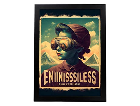 NACNIC Poster Aviador En Estilo Surrealismo Cinematográfico Ilustraciones Y Grabados De Historieta Abstracta Y Artística A4 Marcos Negros