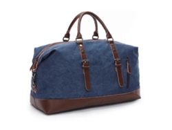 Bolsa de viaje de gran capacidad para exteriores, unisex, de lona, estilo bandolera, color azul oscuro
