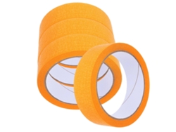 Cinta de pintor, fácil aplicación, naranja, paquete de 4 rollos. Rosewell