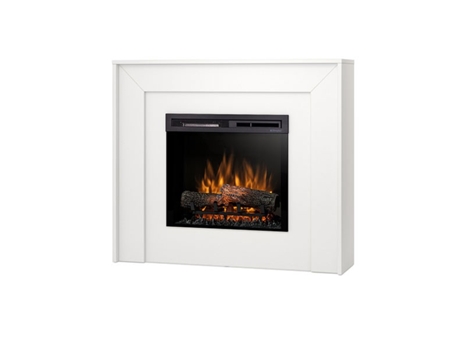 Chimenea LED eléctrica independiente ZUNI 23' Blanco mate 108.2 x 93.5 x 27.5 OUTINFIRE