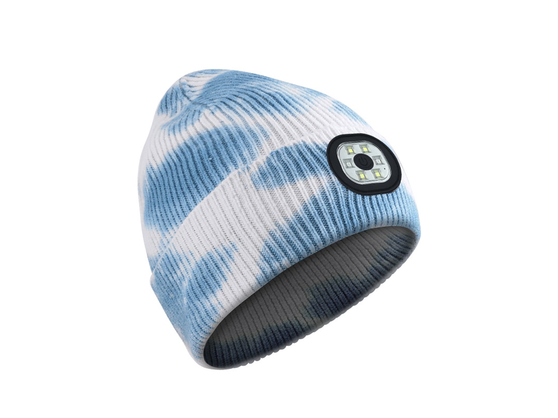Gorro Unissex Com Luz Eifson, Lanterna De Cabeça Led Recarregável Via Usb, Ideal Para O Inverno (azul).