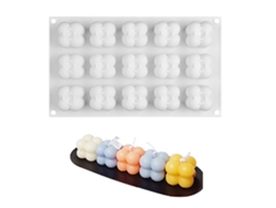 Molde De Silicona Para Diy Chocolate Velas 3d Mini Cubo Burbuja De Calidad Alimentaria 15 Piezas
