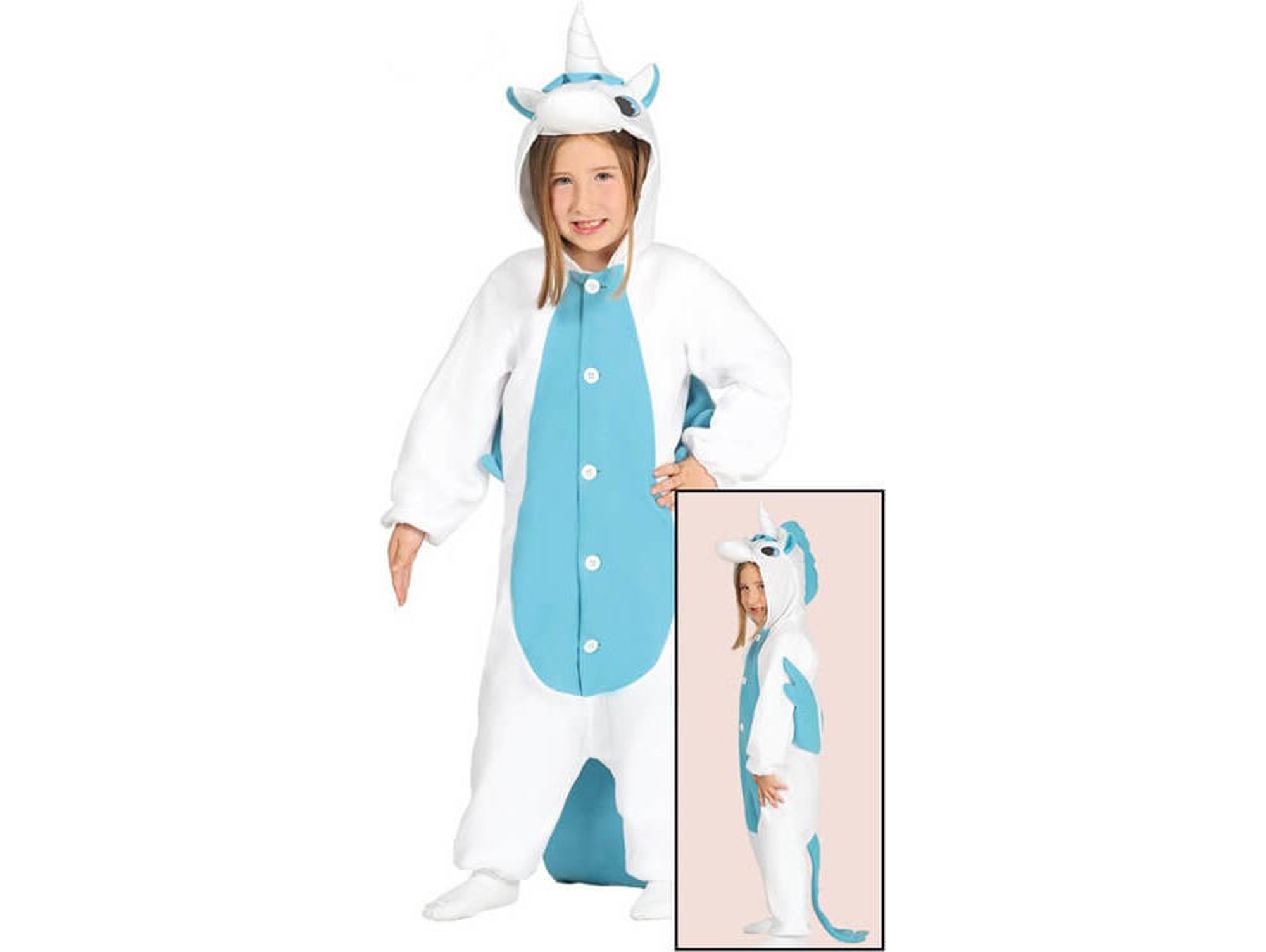 Disfraz de Niño DISFRAZZES Pijama De Unicornio Azul (Talla: 3 a 4 años)