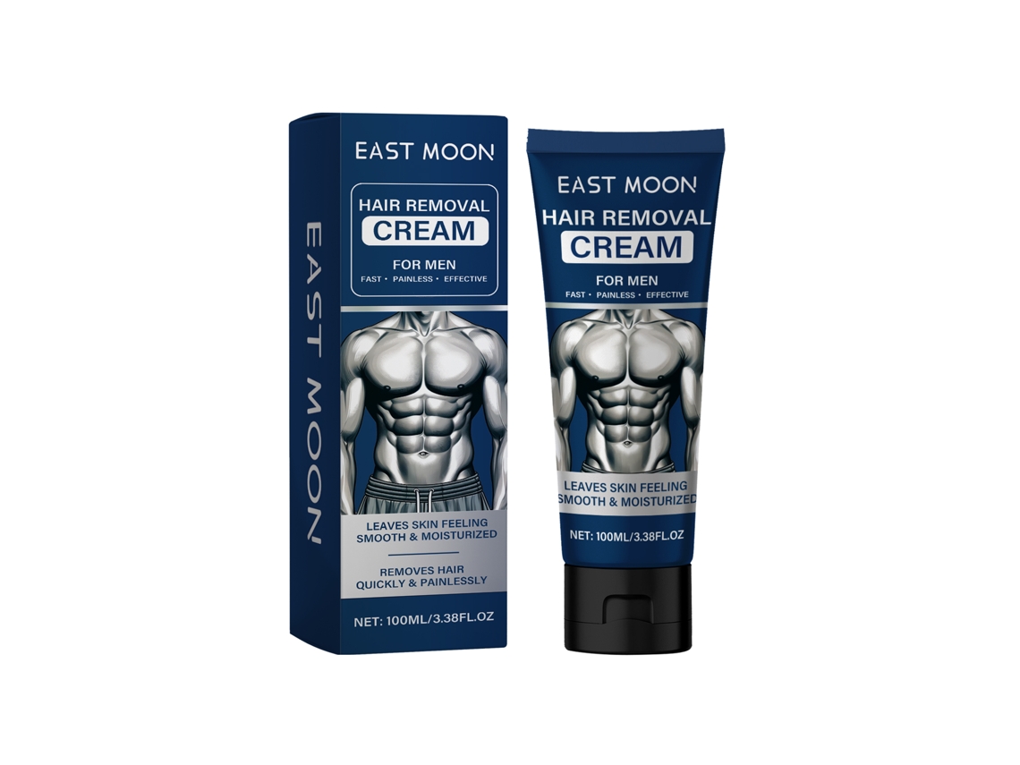 Crema depilatoria East Moon para hombres, suave, no irritante, para boca, barba, axilas, manos y piernas.