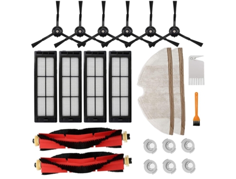 22 piezas de repuesto para Xiaomi Roborock Mijia S5 S6 S50 E20 E25 E35 filtro fregona Ing Kit de accesorios de cepillo