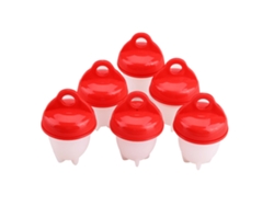 Cocedor de huevos de silicona, 6 piezas, utensilio para cocinar huevos sin cáscara