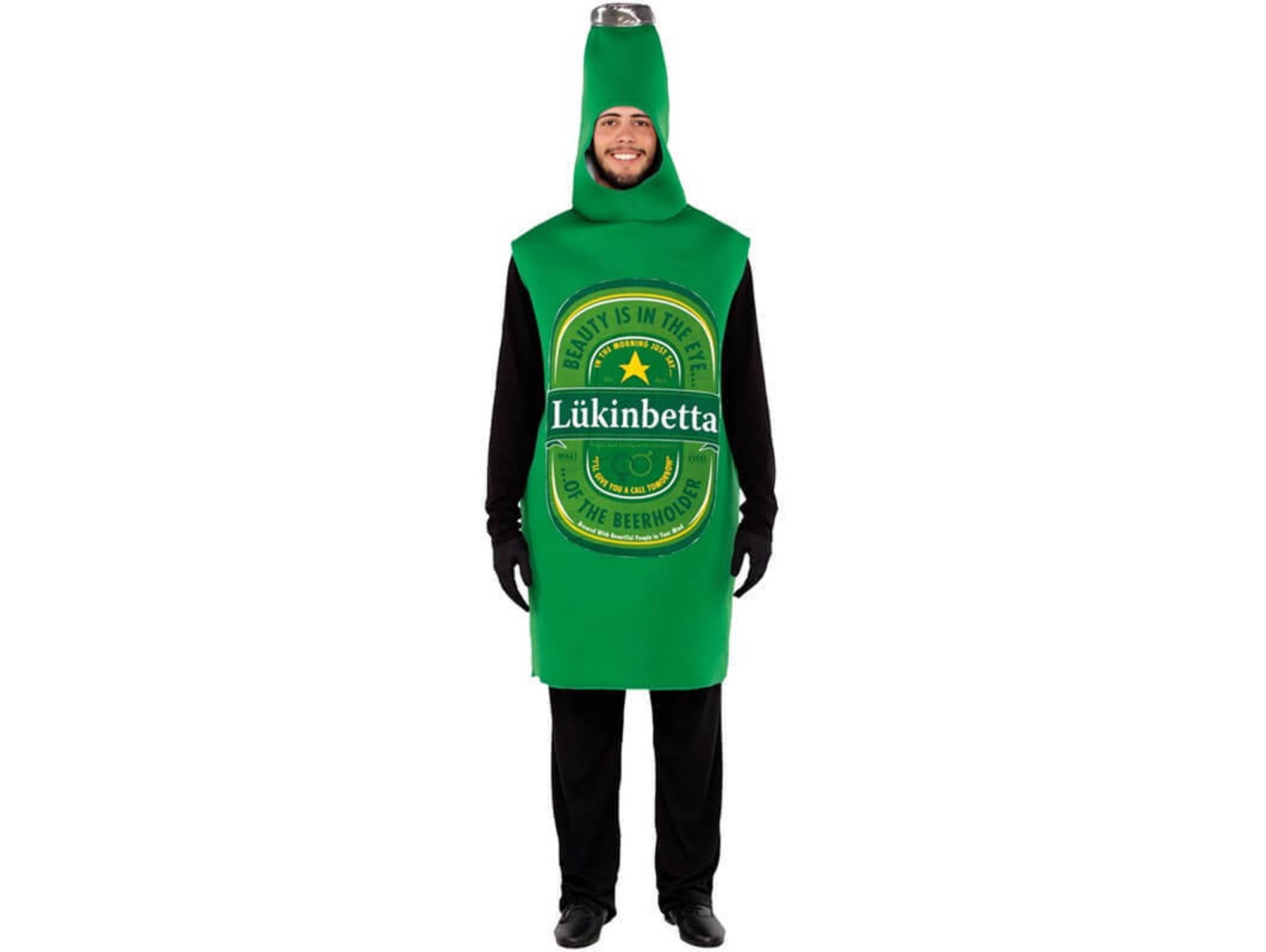 Disfraz de Hombre DISFRAZZES Botella Cerveza (Talla: M/L)