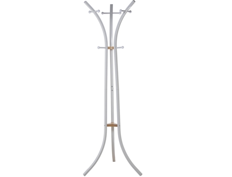 Perchero blanco y natural (60x54x175 cm)