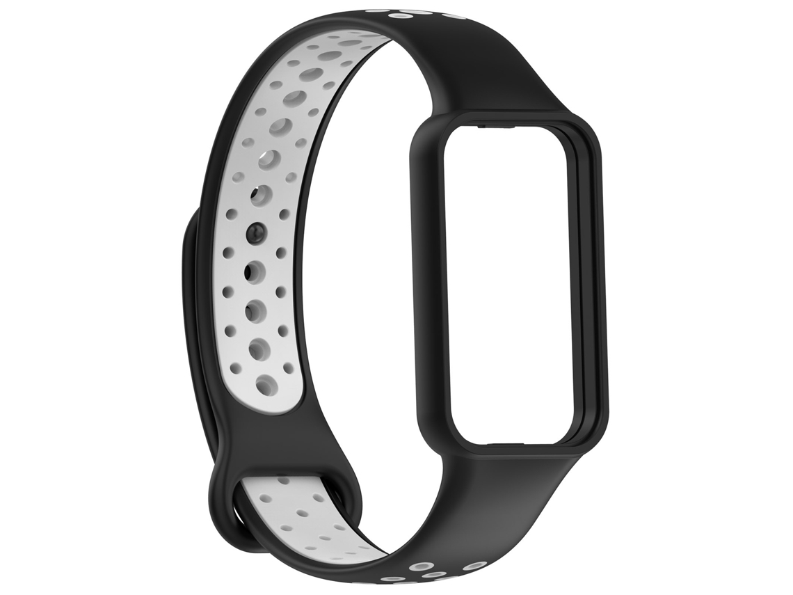 Correa De Silicona Transpirable Bicolor Para Xiaomi Mi Band 8 Active. Fácil De Limpiar.