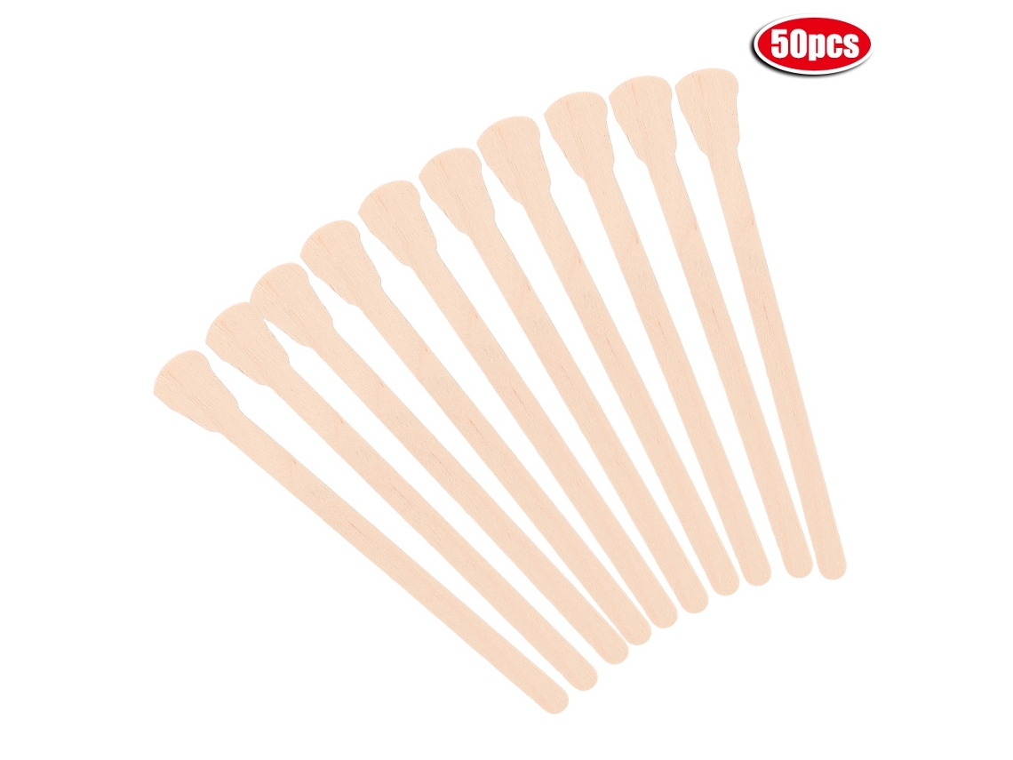 50 Palitos De Cera De Madera Desechables Para Aplicar Máscaras Faciales Y Crema Depilatoria
