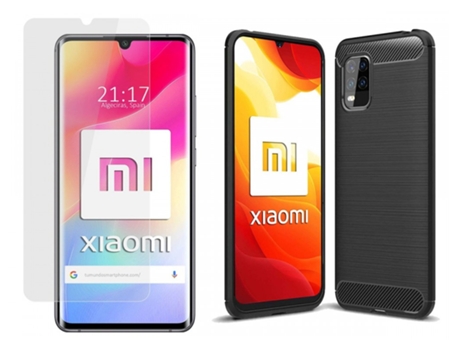 Carcasa + Protector de Pantalla Xiaomi Mi 10 Lite TUMUNDOSMARTPHONE Pack Negro
