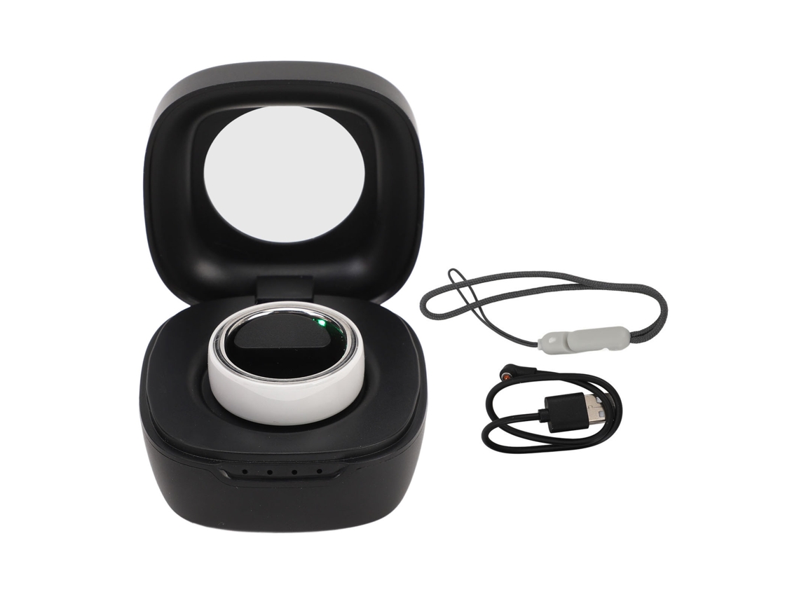 Anillo Inteligente Multifunción Monitor De Sueño Temperatura Podómetro 23mah Tracker Salud Con Estuche De Carga Blanco Nº18