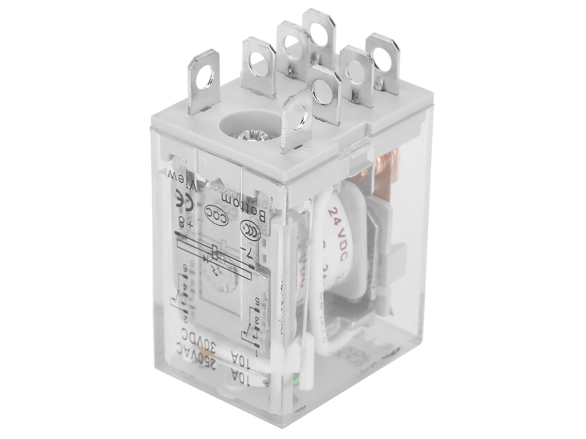 10 Piezas Relé De Potencia Ly2 Jqx-13f Bobina 30v 8 Pines Contacto Plata Pura 2no/nc