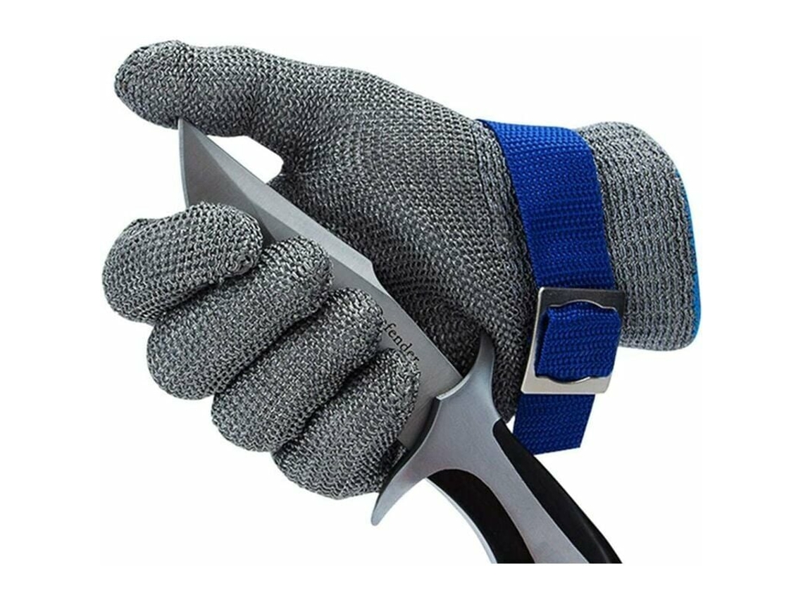 Guantes de malla, resistentes a cortes para un procesamiento seguro de alimentos, con protección contra cortes con alambre de acero inoxidable, flexibles y duraderos.