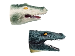 Marionetas de animales 2026: Cocodrilo verde y gris, para niños y adultos. Juguete para estimular la imaginación. Regalo ideal.