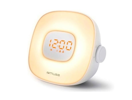 Muse Ml-198 Cr White / Radio Despertador De Estantería MUSE