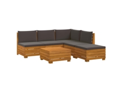 Maison Exclusive - Conjunto De Sofás De Exterior Con Cojín 6 Pieza Marrón