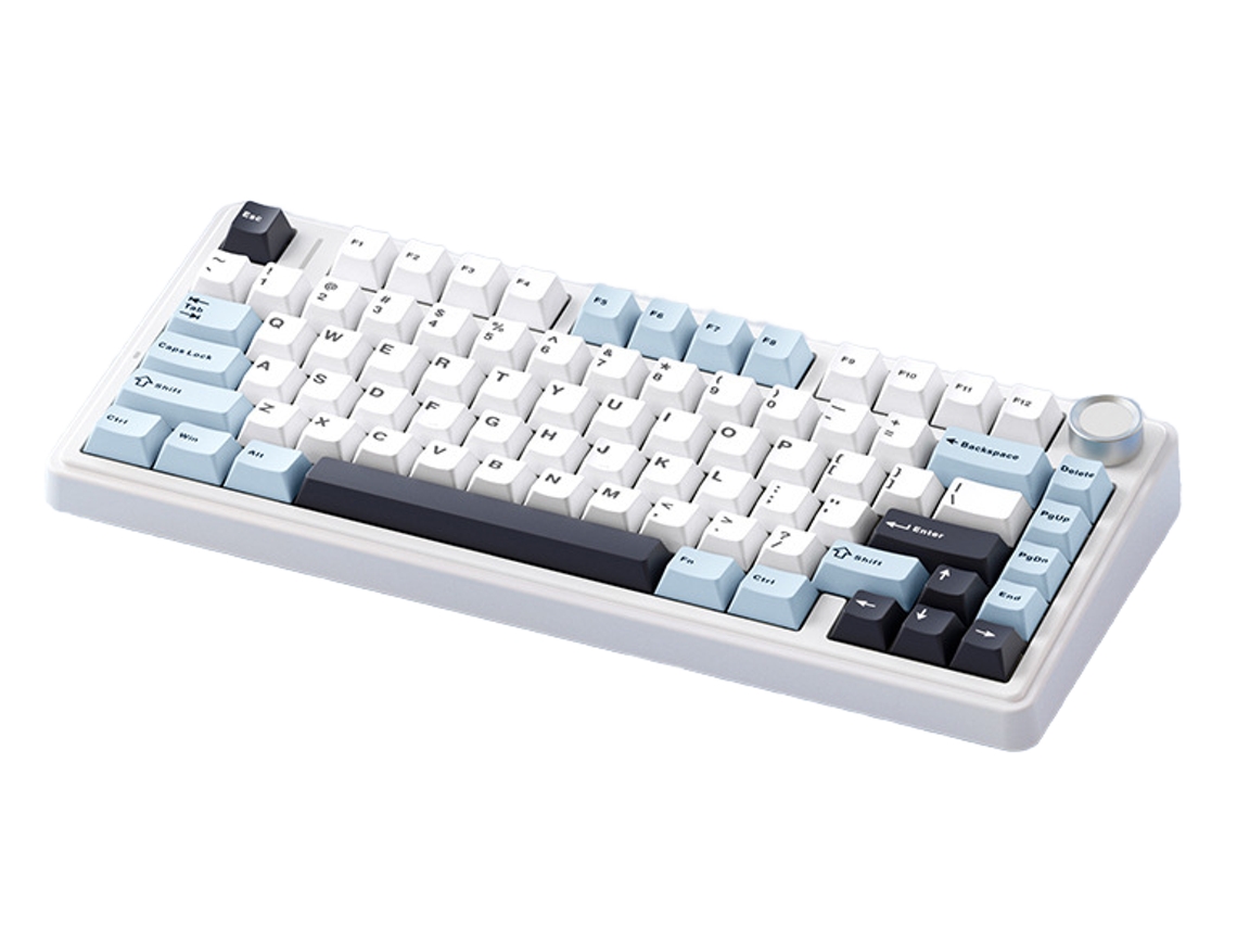 Teclado mecánico inalámbrico personalizado F75 con tres modos y conexión Bluetooth