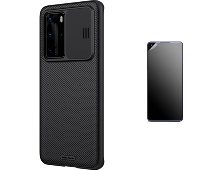 Kit Carcasa Y Protector Huawei P40 Pro Ultimatte Nillkin Camshield Negro